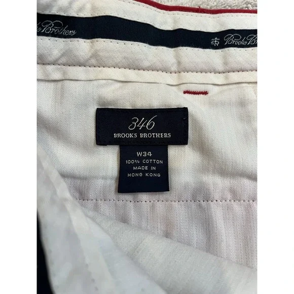 Brooks Brothers 346 Shorts Mens 34 Red Blue All Over Embroidered Lobster Chino - Picture 3 of 5
